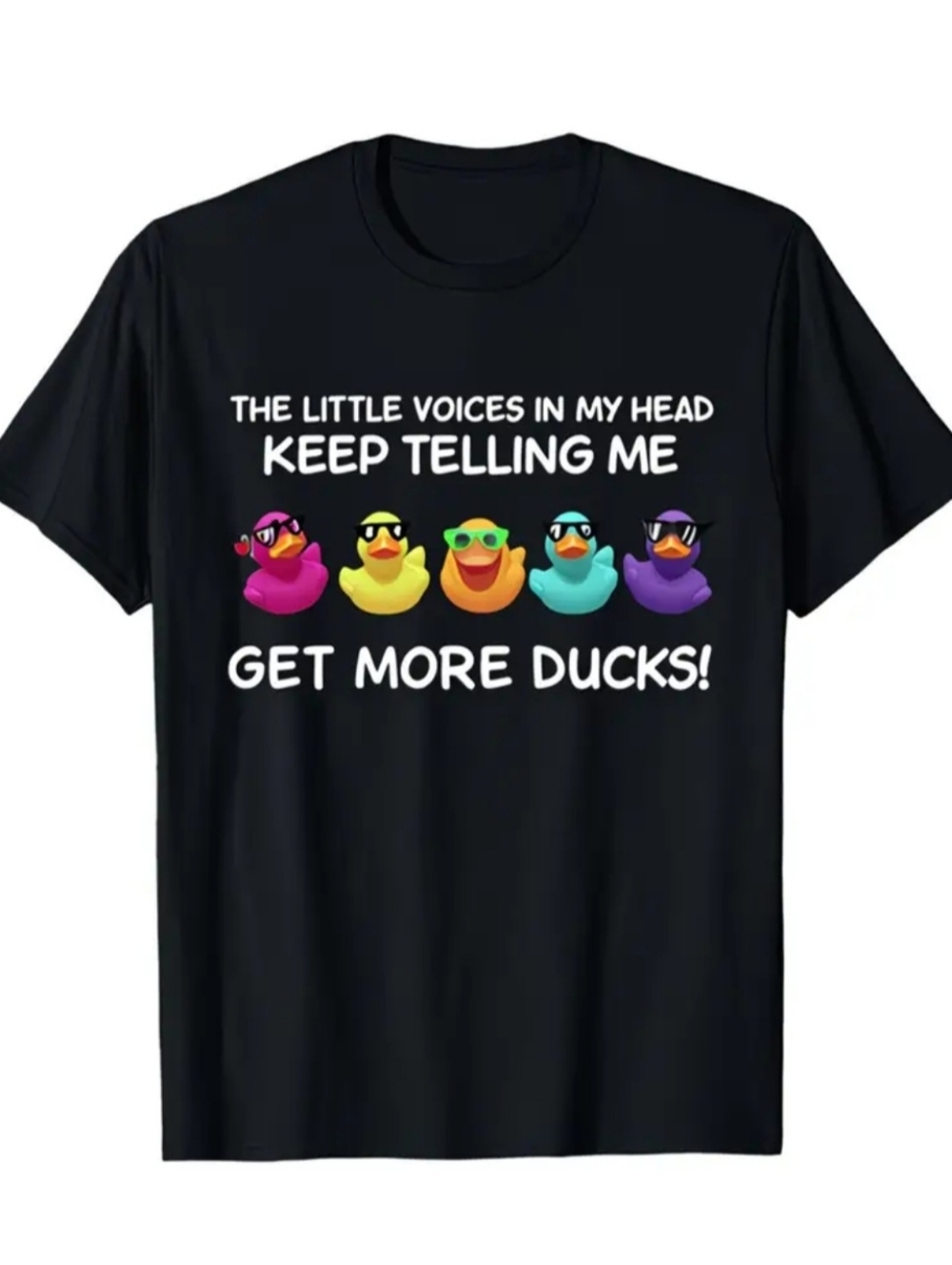 Little Voices In My Head, Get More Ducks, Black Graphic T-Shirt  Xl, NWOT